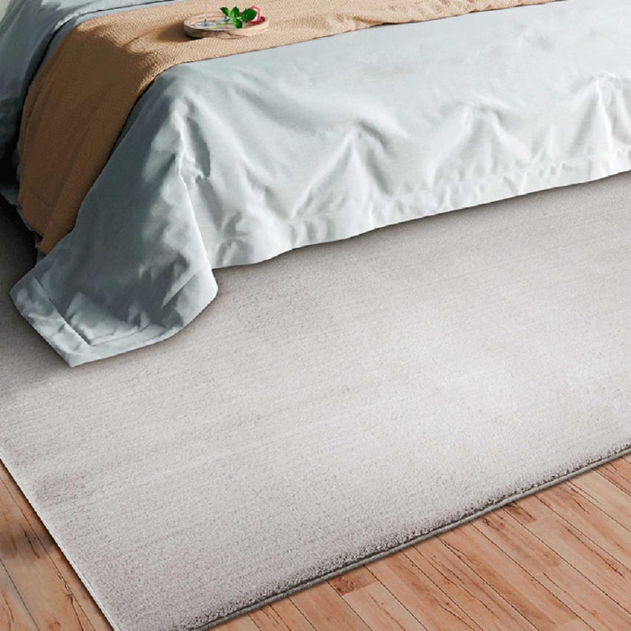 Tapis salon MITA, soft et soyeux, tapis uni à l'aspect Shaggy