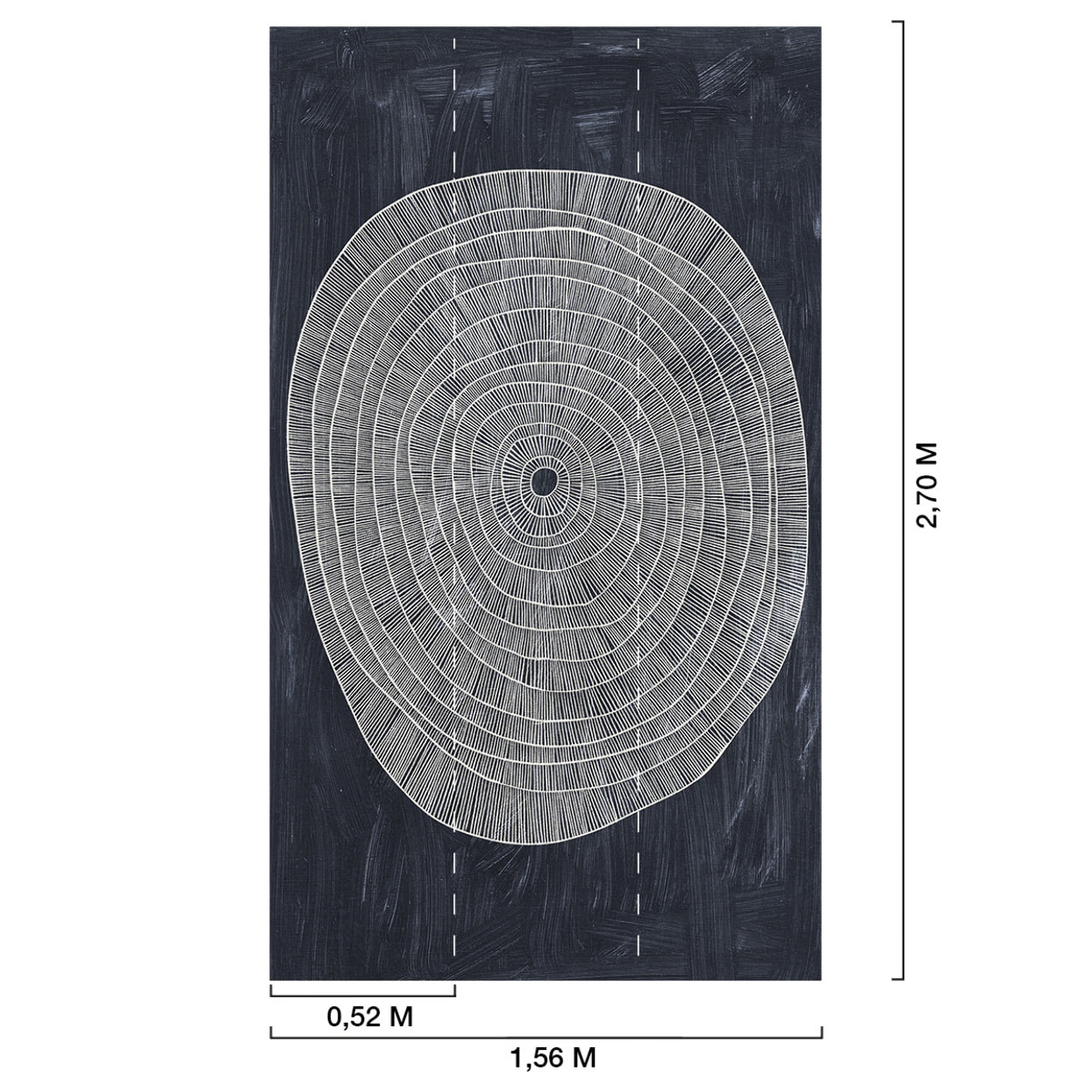 Papier peint, rond Noir et blanc