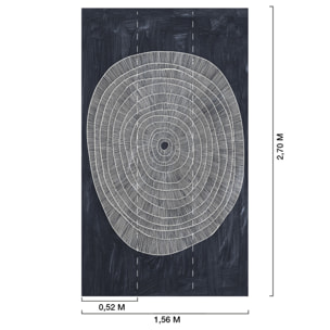 Papier peint, rond Noir et blanc