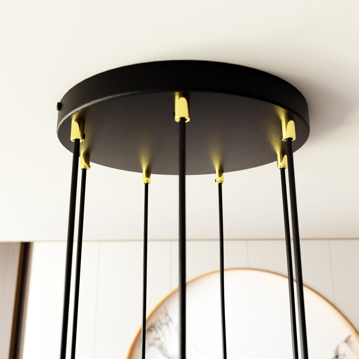 Lampada a sospensione Selter oro e nero