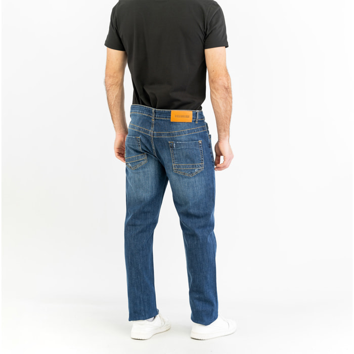 BIKKEMBERGS jeans uomo blue denim medium,light lav.1