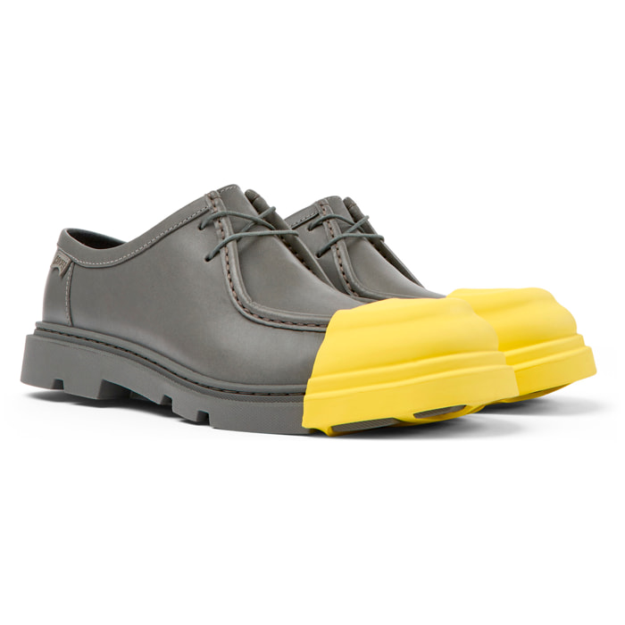 Zapatos de cordones - CAMPER Junction - Gris - Cuero liso