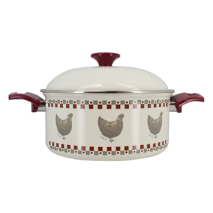 Faitout en acier émaillé 24cm - tous feux GALLINA