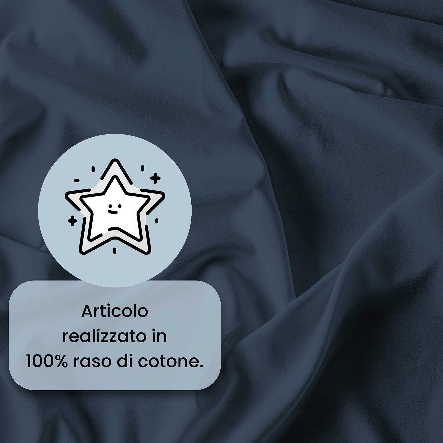 PARURE COPRIPIUMINO RASO CLOE, 100% Raso di Cotone, Made in Italy - AVIO