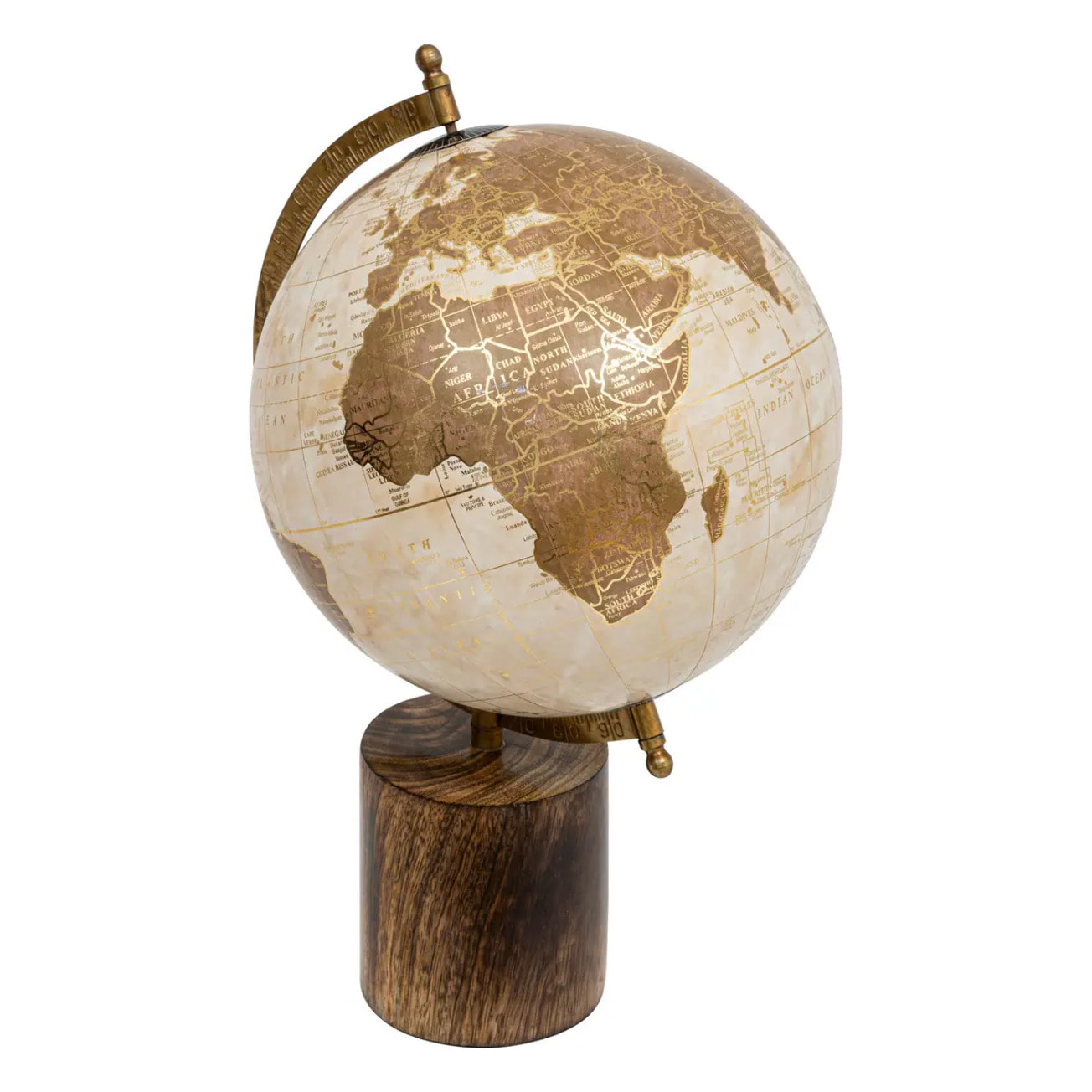 Globe terrestre Exotic panama H.35cm manguier