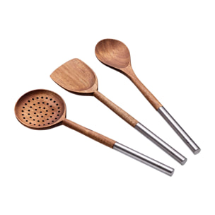 Set de 3 Utensilios de Cocina de Madera de Acacia El Bohio San Ignacio