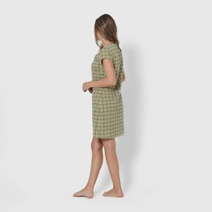 Vestido algodón sagitario verde cacería