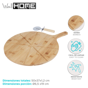 Well home set de 2 piezas para cortar pizza