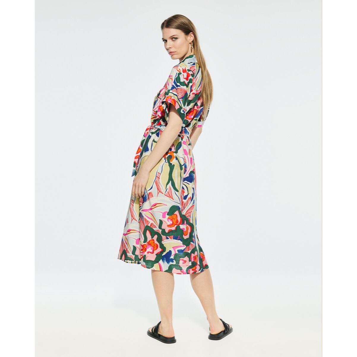 Vestito Camicia a Stampa Floreale