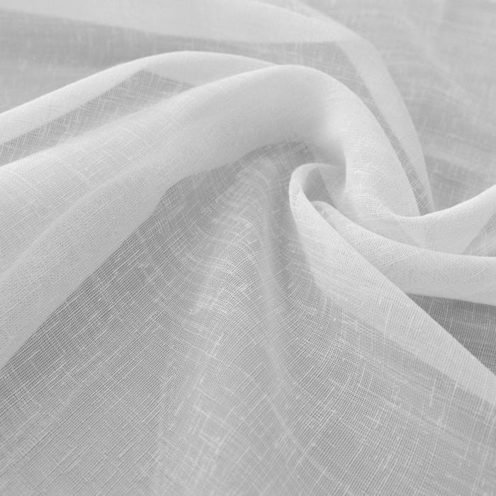 Tissu en voile étamine unie - Blanc