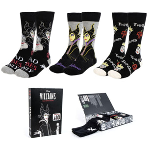 Pack Calcetines 3 Piezas Disney Villanas Talla Talla única