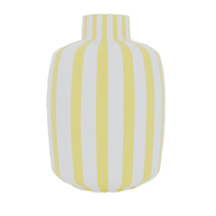 Milan – Vase décoratif rayé jaune en céramique