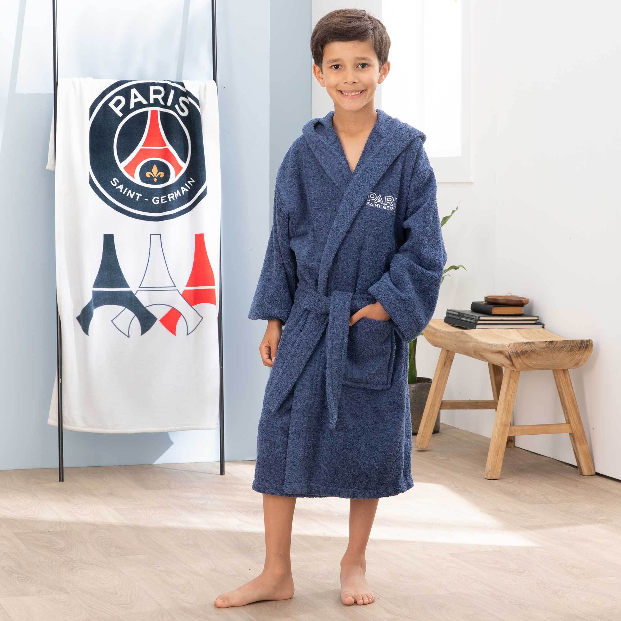 Peignoir enfant brodé 100% coton, PSG PARISIAN