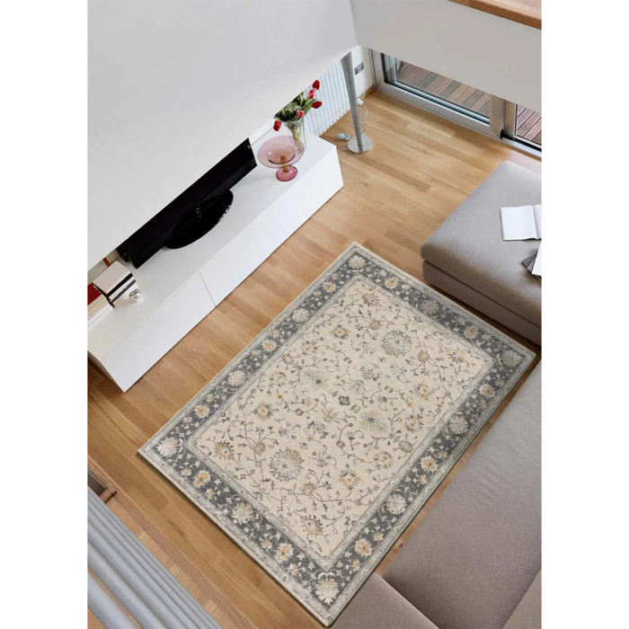 SENSATION Alfombra con juego de texturas y relieves en color beige, varias medidas disponibles.