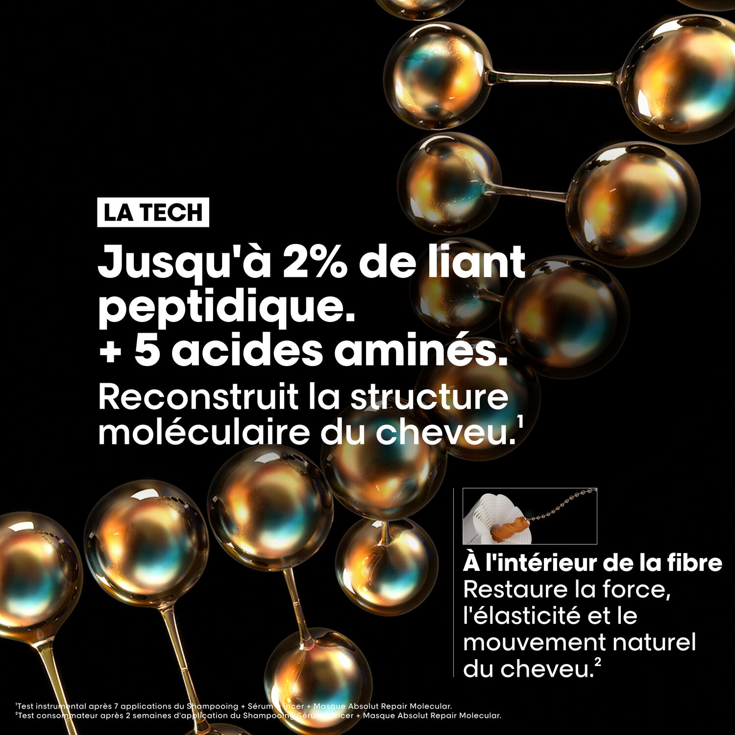 Serie Expert Absolut Repair Molecular - Coffret Shampooing 300ml + Huile Bi-Phase Absolut Repair Molecular 90ml