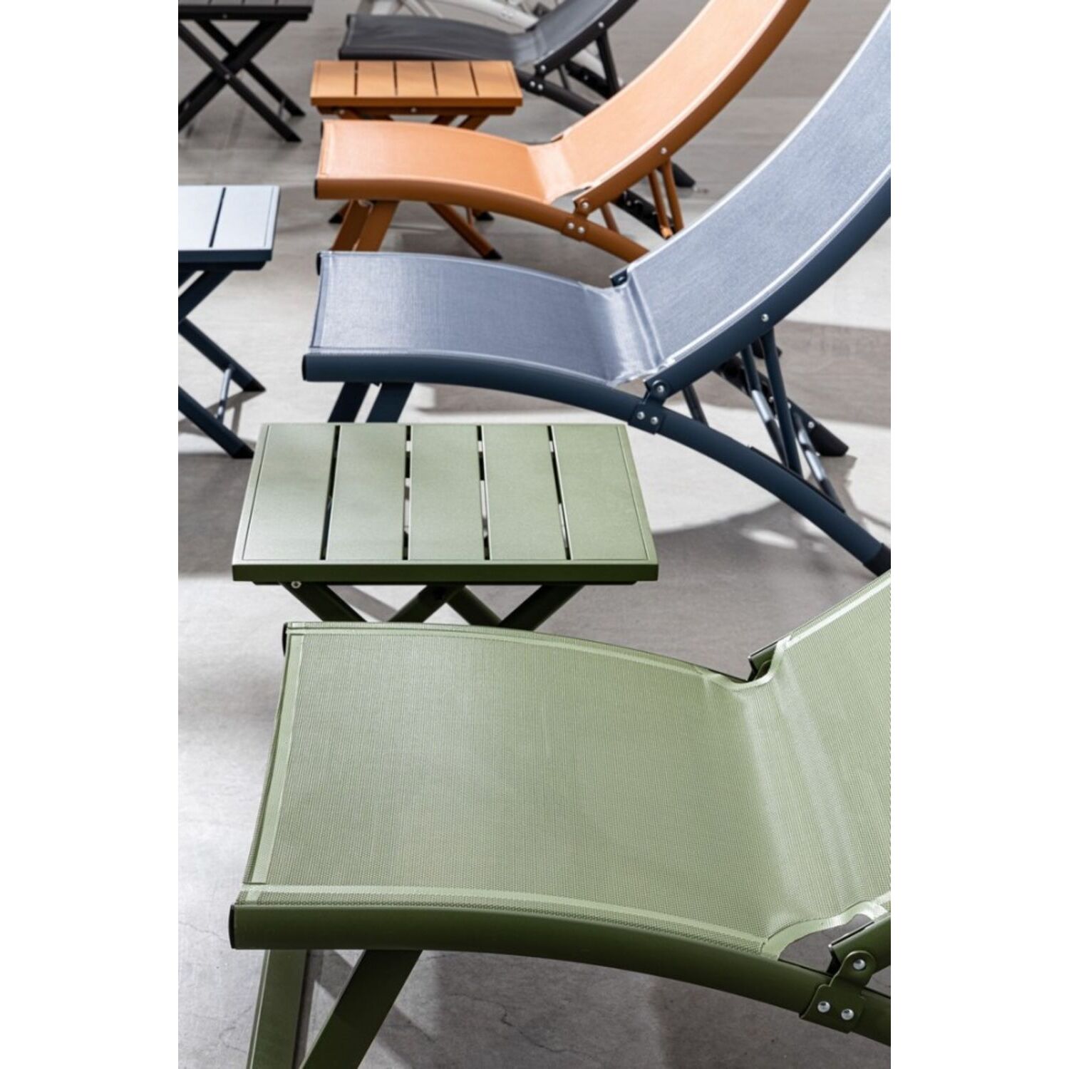 Set di 2 poltrone reclinabili TAYLOR in alluminio e textilene blu navy