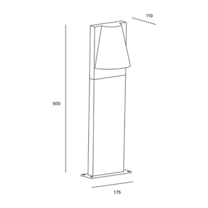 Forlight Kala - Baliza Exterior De 50Cm, Baliza De Jardín Con Ip44 Para Exteriores, Poste