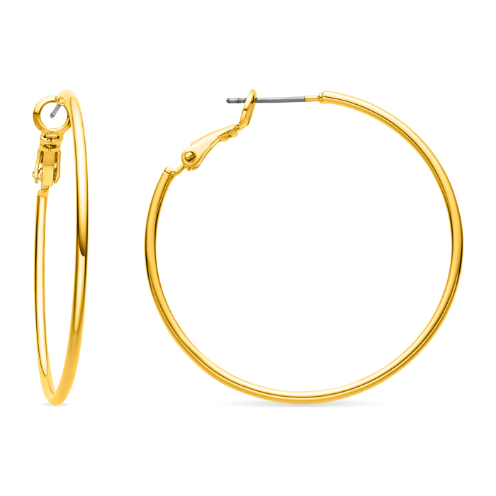 Pendientes de 40mm de diámetro acabado oro amarillo de 18k