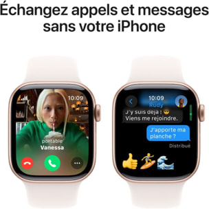 Montre connectée APPLE WATCH Serie 10 42mm Alu/Or Rose M/L Cellular