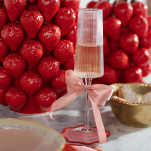 Vase fraises rouges 24cm Kare Design