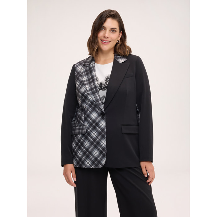 Fiorella Rubino - Blazer bicolor - Negro