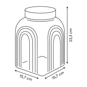 Bocal verre Arche 4L