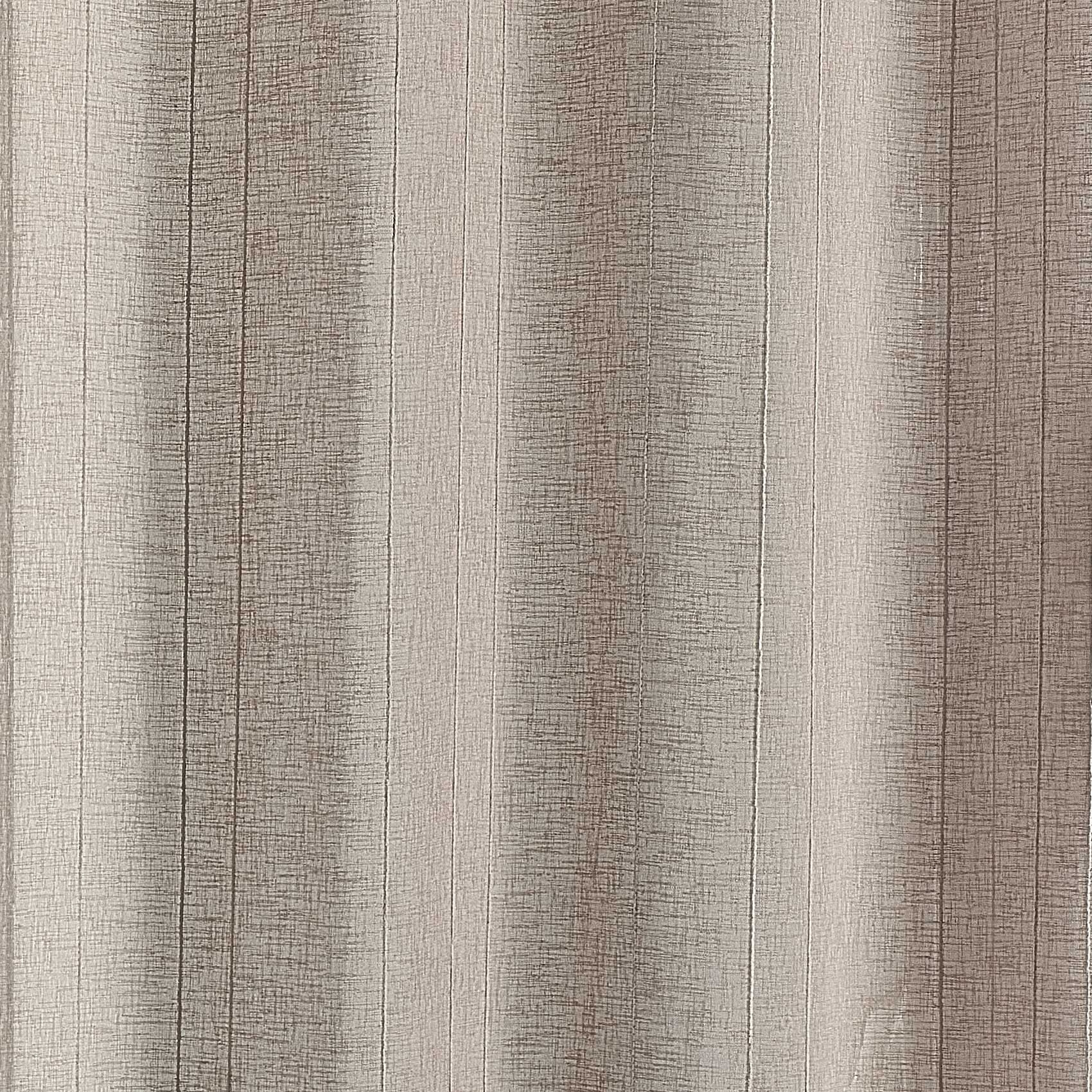 Voilage tamisant uni à fines rayures - Beige foncé
