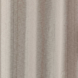 Voilage tamisant uni à fines rayures - Beige foncé