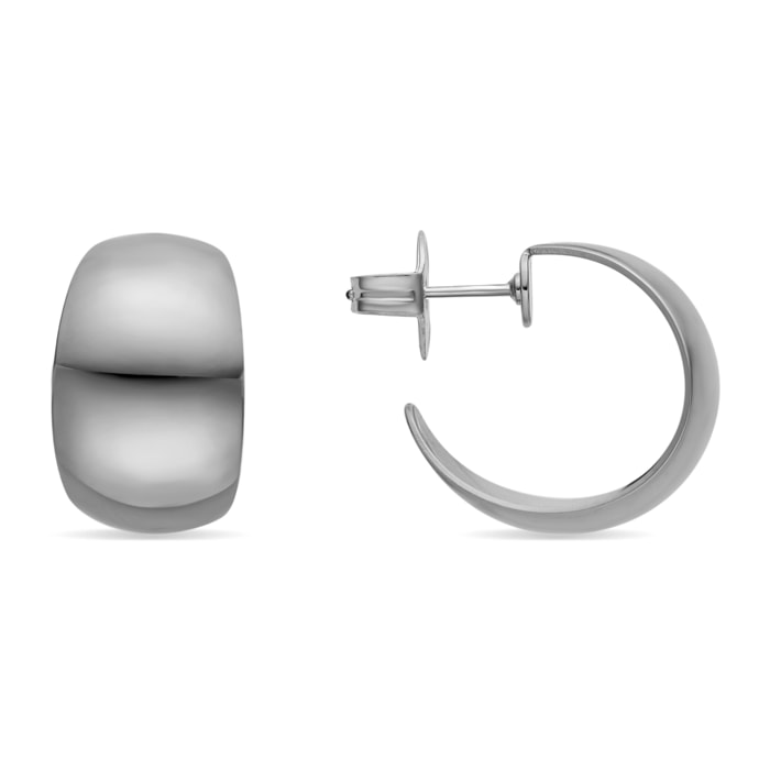 Pendientes de 18,5mm de diámetro acabado plata