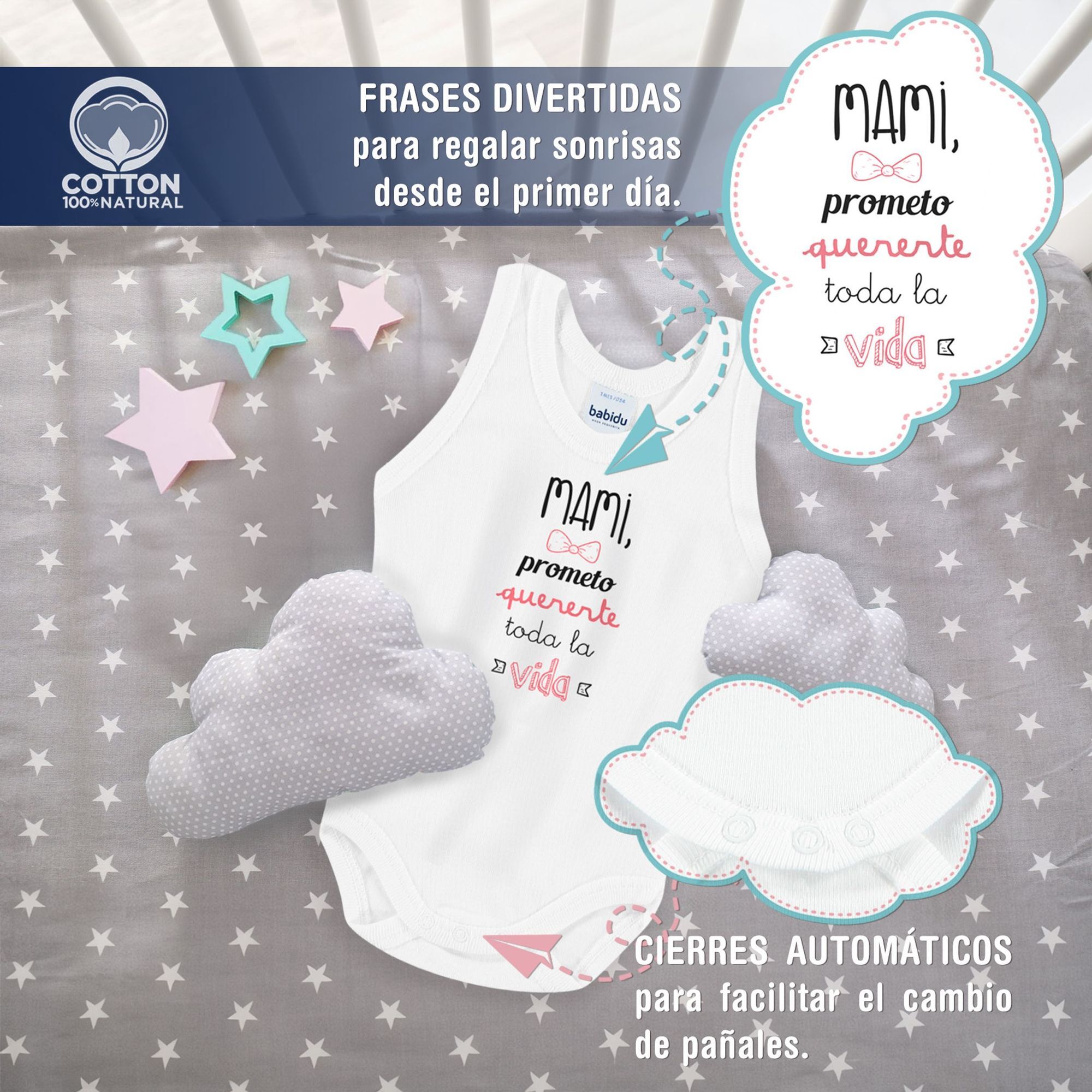 Body bebé tirantes personalizado frases