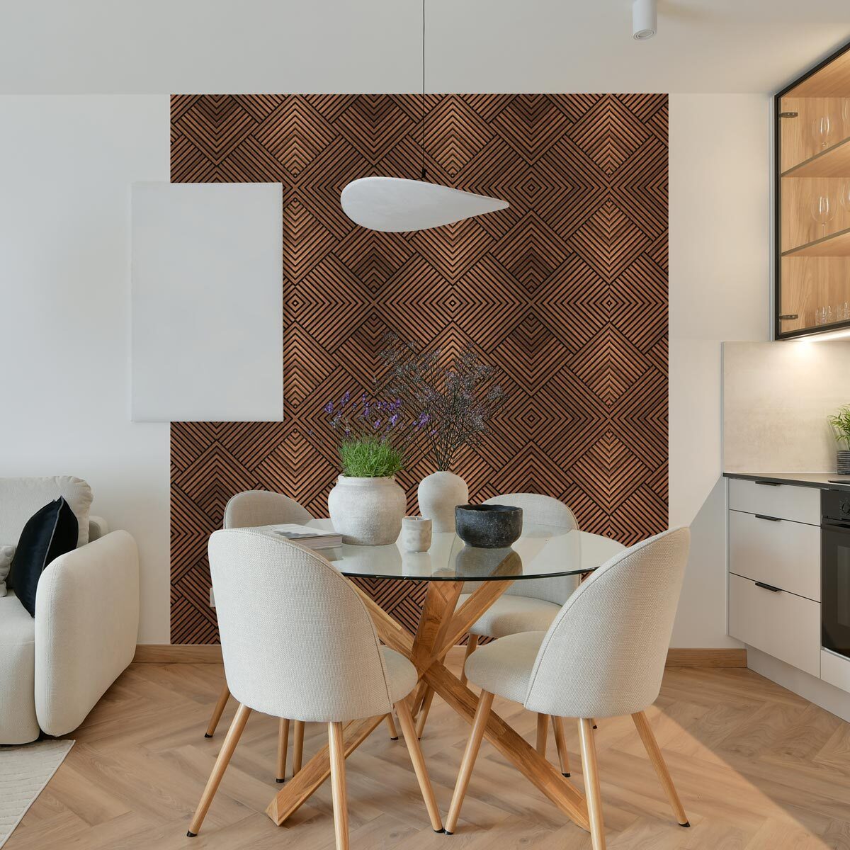 Rouleau revêtement adhésif vinyle au mètre - Sticker mural panneau de bois - FONCÉ MODERNE