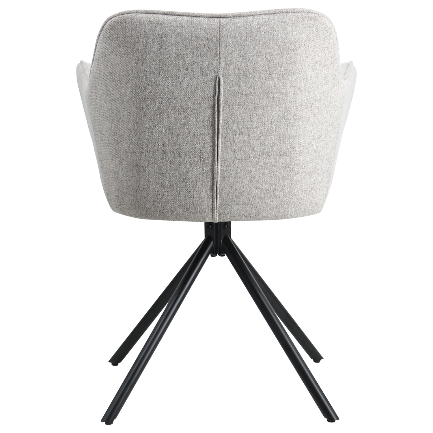 Lot de 2 chaises en tissu gris DANNA