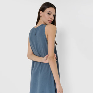 Vestido corto tirantes bambula liso