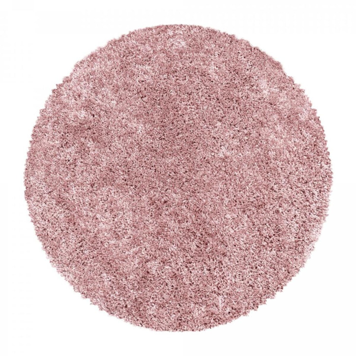 Tapis poils longs shaggy tissé motif uni RIBI