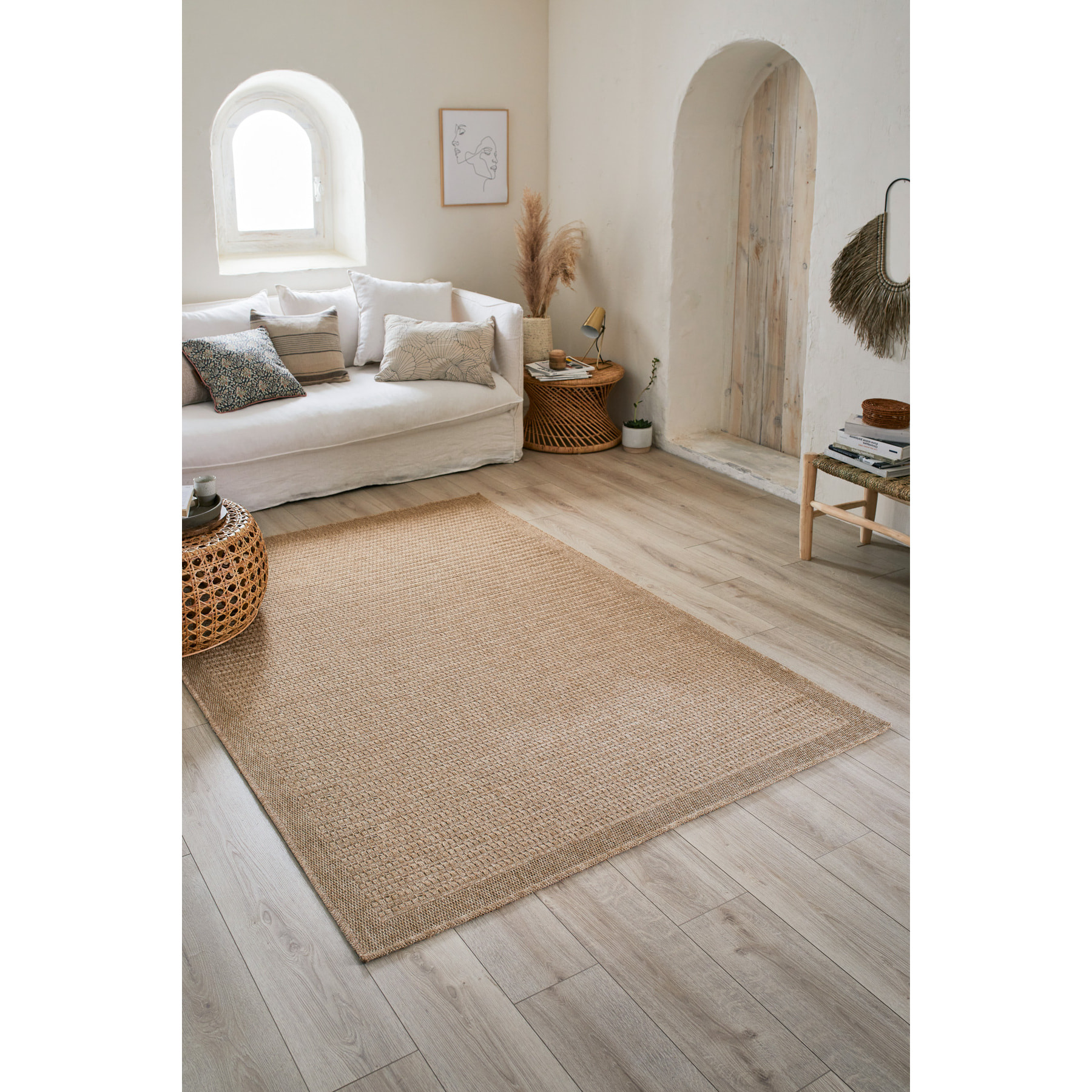 Nature - tapis aspect jute naturel beige