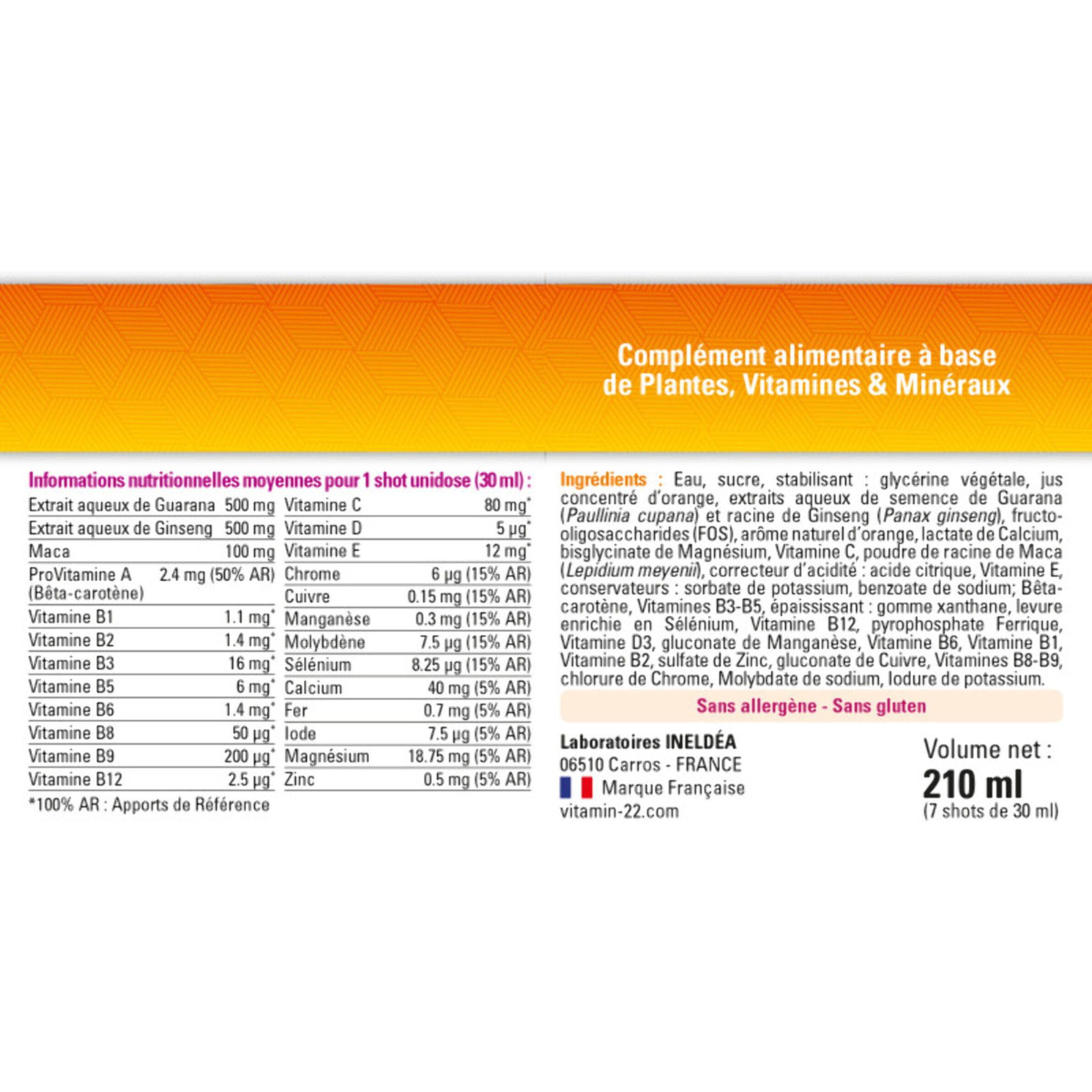 VITAMIN'22 - Programme Vitaminé  Senior - Cure  élaborée pour répondre aux besoins spécifique des 50 ans et plus - Soutien du confort visuel, mémoire, capital osseux