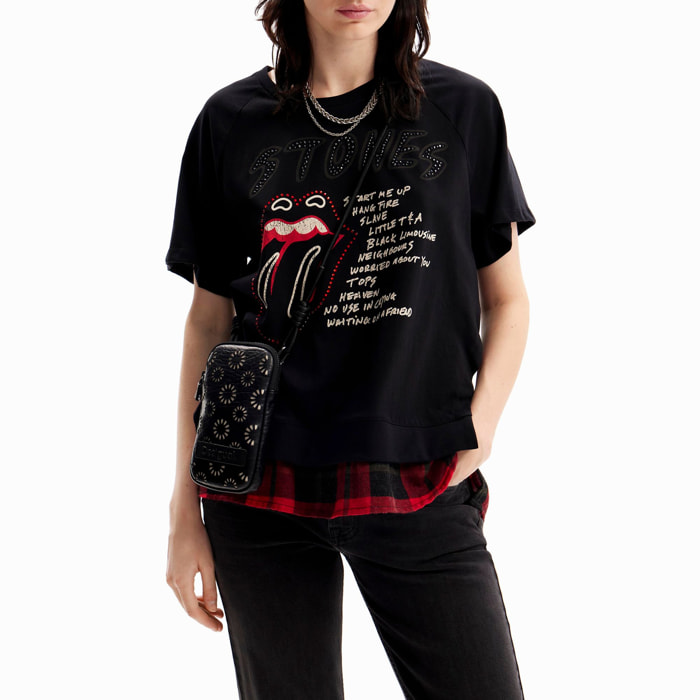 Mini borsa a tracolla - nero e bianco sporco