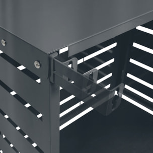 Cache clim extérieur en métal gris