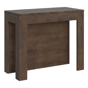 Consola extensible 90x42/290 cm Cayman nogal extensiones internas