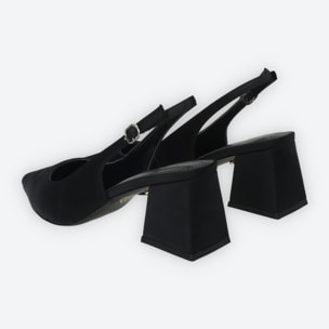 Décolleté sling back Donna Tata Italia Nero