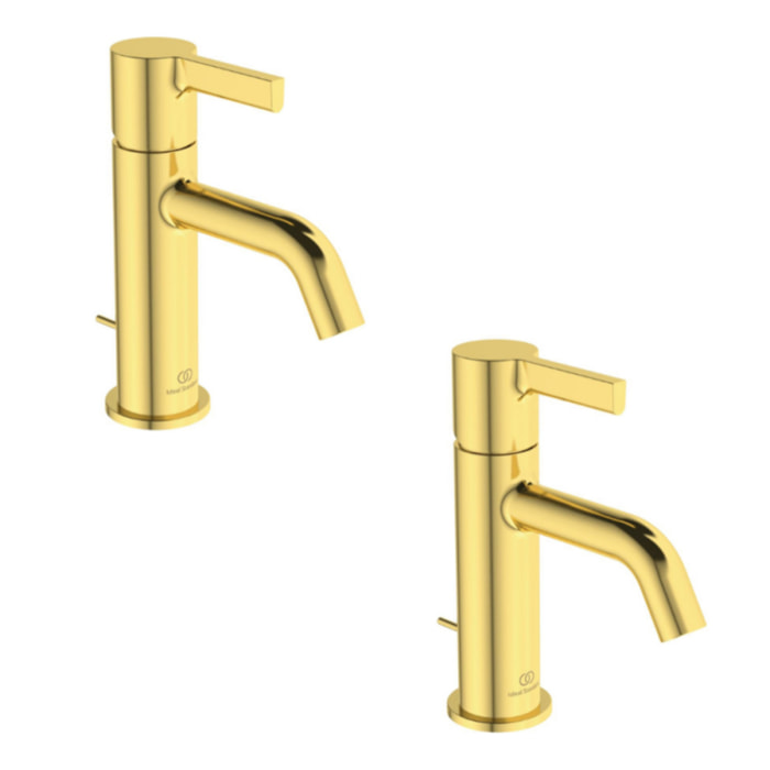 Lot de 2 mitigeurs lavabo avec tirette Ideal Standard Joy or