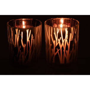 J-Line chandelier cerf - verre - marron/marron foncé - large - assortiment de 2