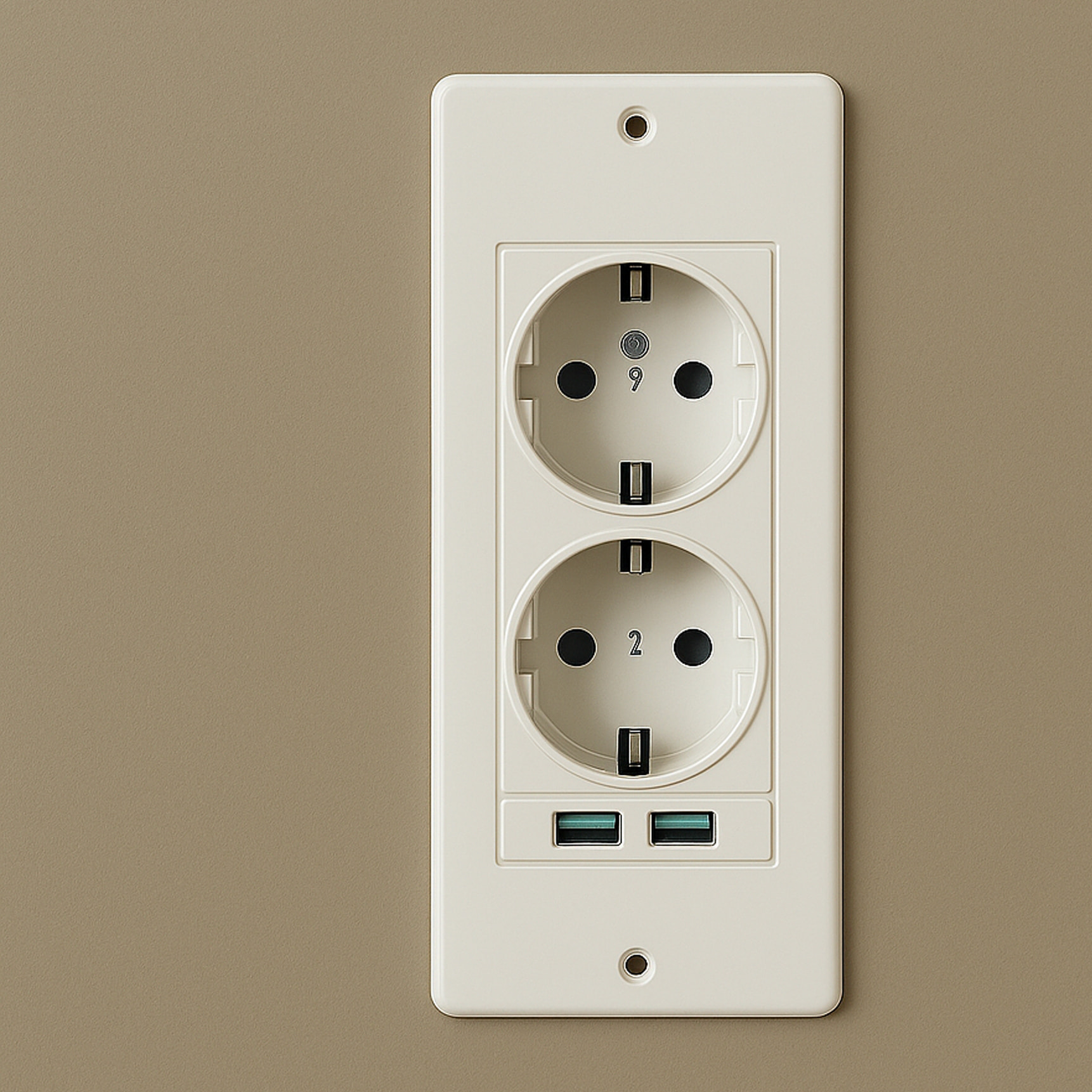 Afrodite - Toeletta Trucco con Luce LED Cassetto 3 Ripiani e Prese Postazione Make Up in Legno Tortora