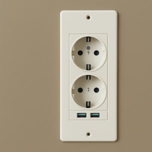 Afrodite - Toeletta Trucco con Luce LED Cassetto 3 Ripiani e Prese Postazione Make Up in Legno Tortora