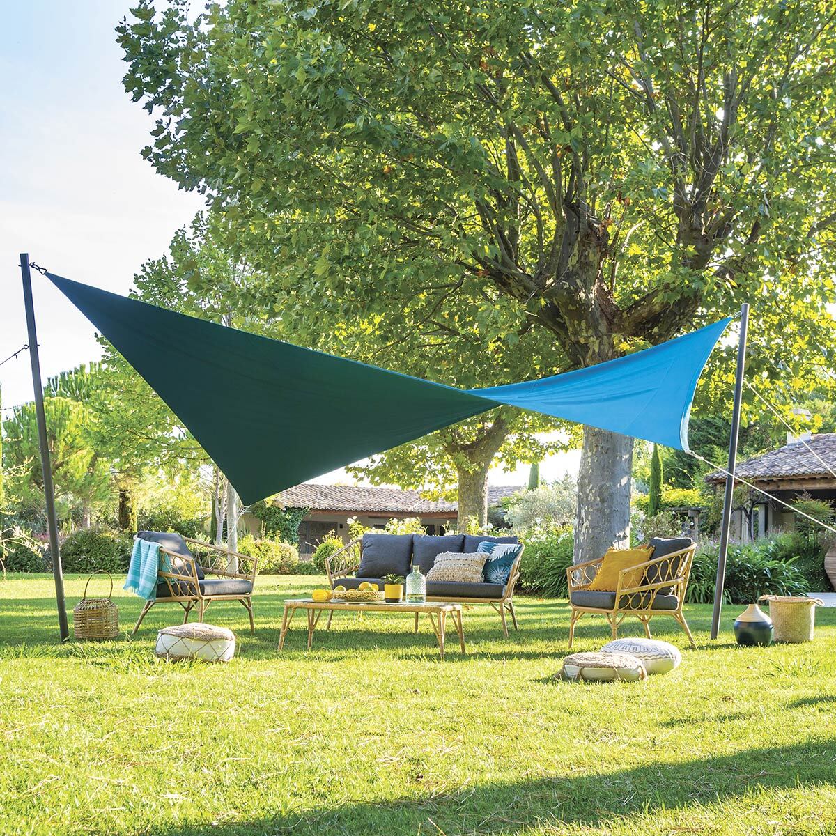 Voile d'ombrage triangulaire Shae Bleu canard