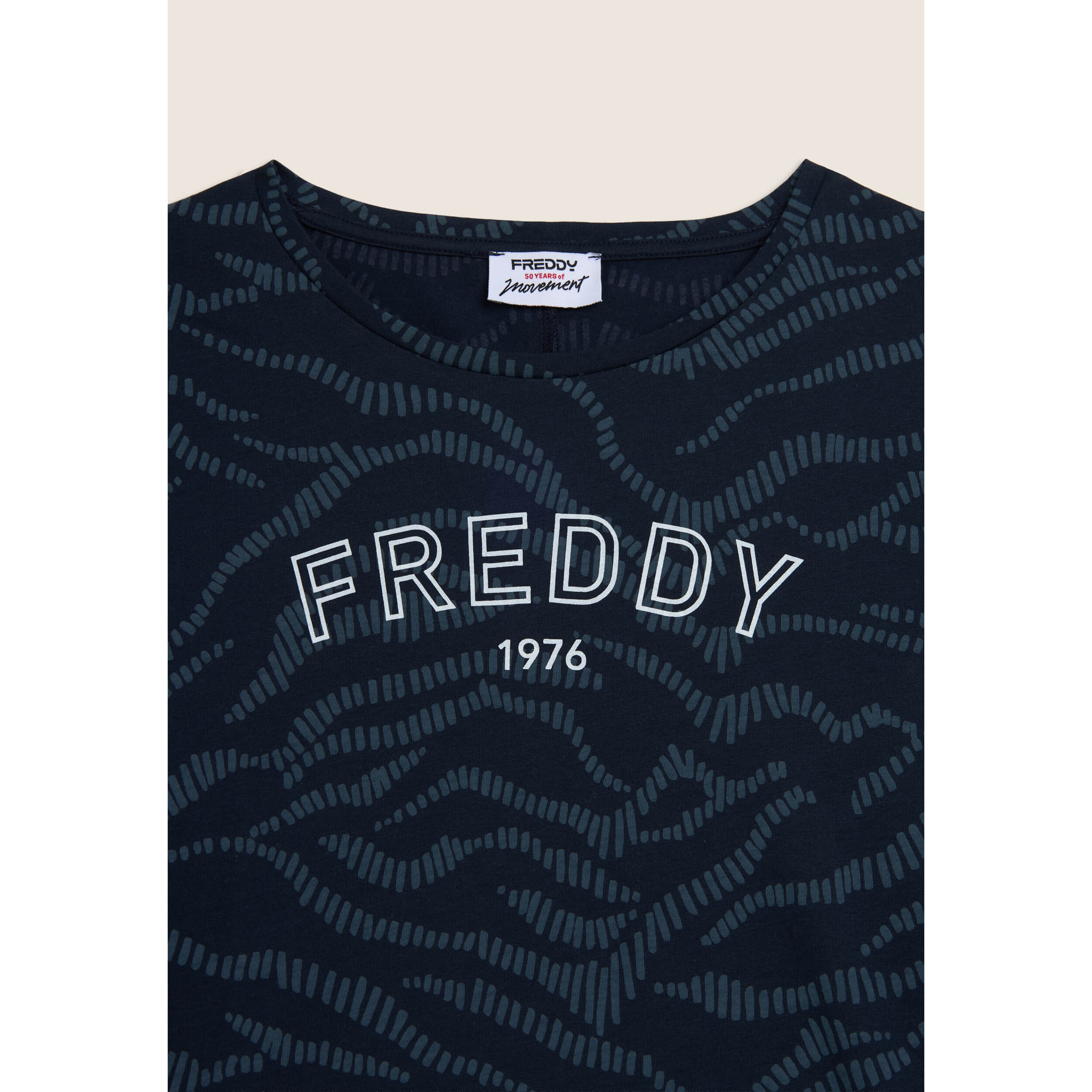 T-shirt Stampata con Logo FREDDY 1976
