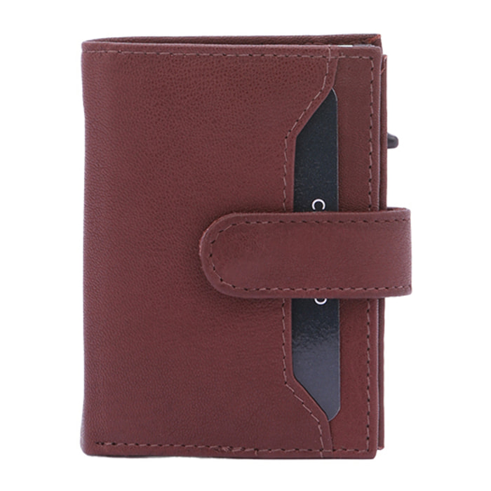 Portafoglio  da uomo In Vera pelle Made in Italy 7,5x10x2,5 cm