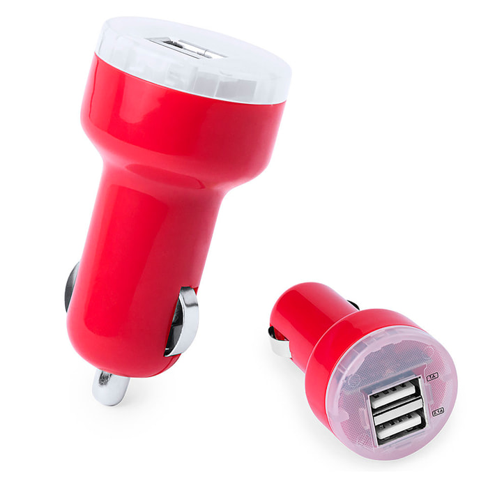 Cargador Coche USB 2 Salidas USB. 2100 mA