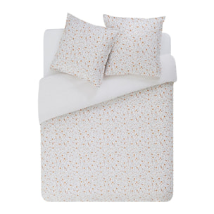 Taie d'oreiller imprimée en percale de coton, HONORÉ, Orange Écureuil