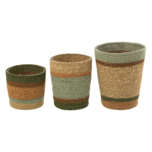 J-Line bougie parfumée Panier - Herbal Serenity - mix/beige - large - 75H